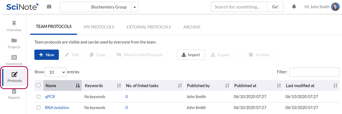 Protocols.io and SciNote integration - optimize your protocols!