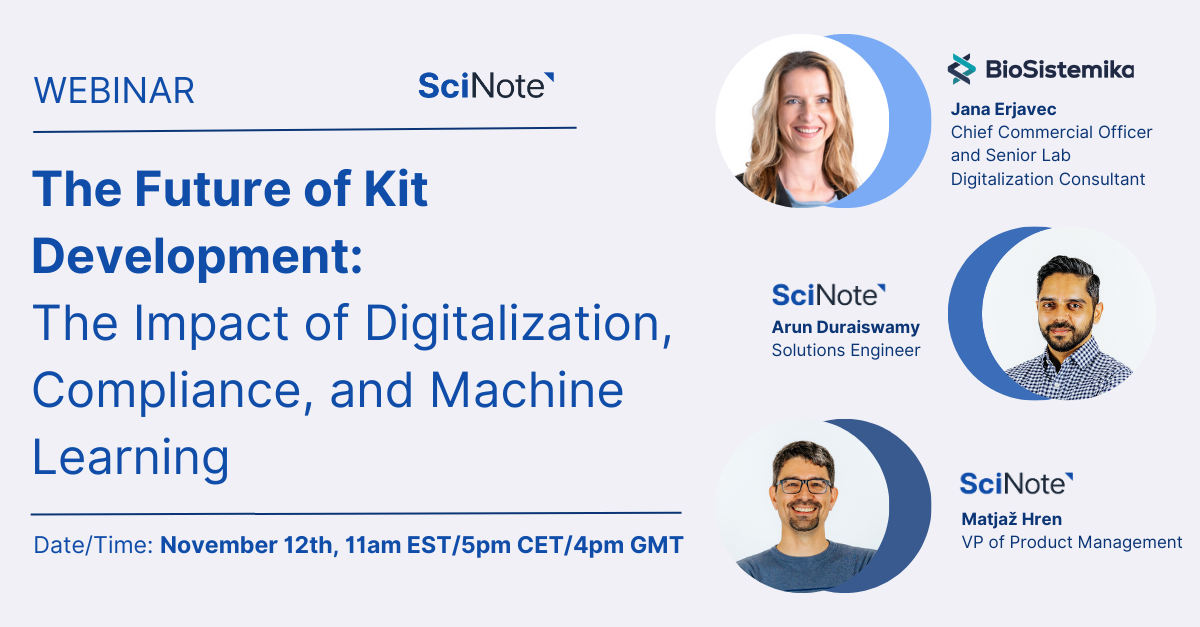 Kit development , digitalization, compliance and machine learning